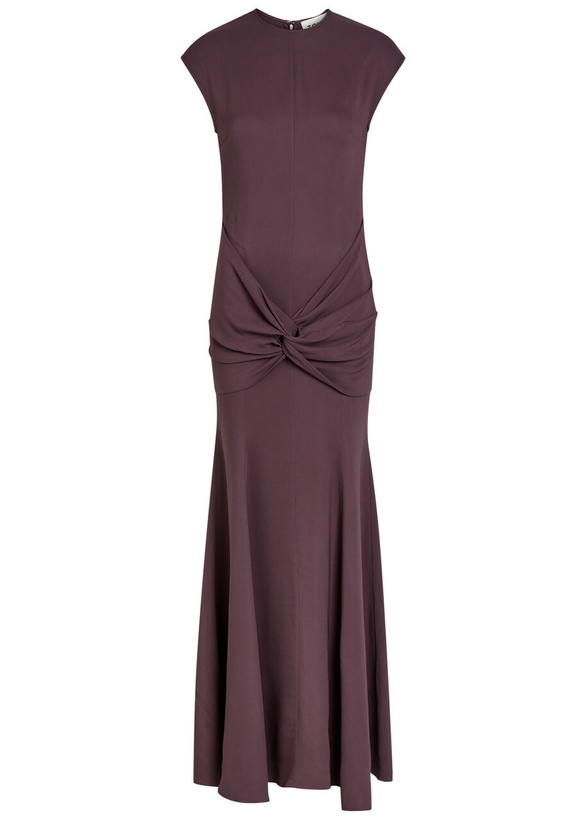 Photo: Tove Ames Twisted Jersey Maxi Dress Brown
