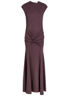 Tove Ames Twisted Jersey Maxi Dress Brown