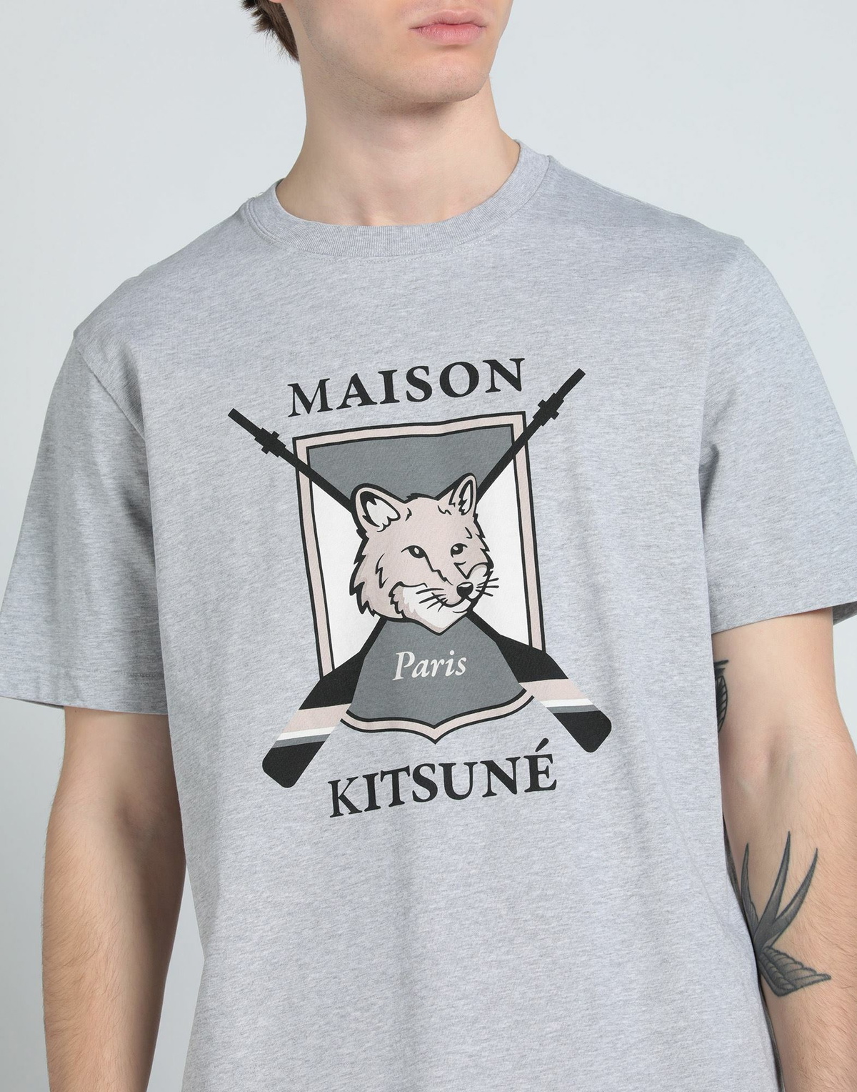 Maison Kitsuné Mens T-shirt in Grey