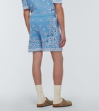 Alanui - Bandana cotton-blend piqué shorts