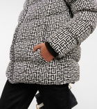 Balmain - Monogram faux fur-trimmed puffer jacket