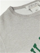Remi Relief - Flocked Cotton-Jersey Sweatshirt - Gray