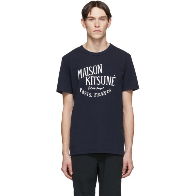 Photo: Maison Kitsune Navy Palais Royal T-Shirt