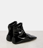 Alaïa Sneaker faux patent leather ankle boots