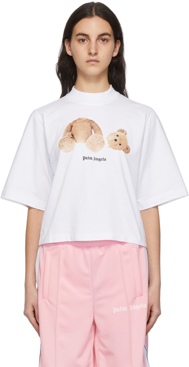 PALM ANGELS, Bear Crop T Shirt, Women, Cropped T-Shirts