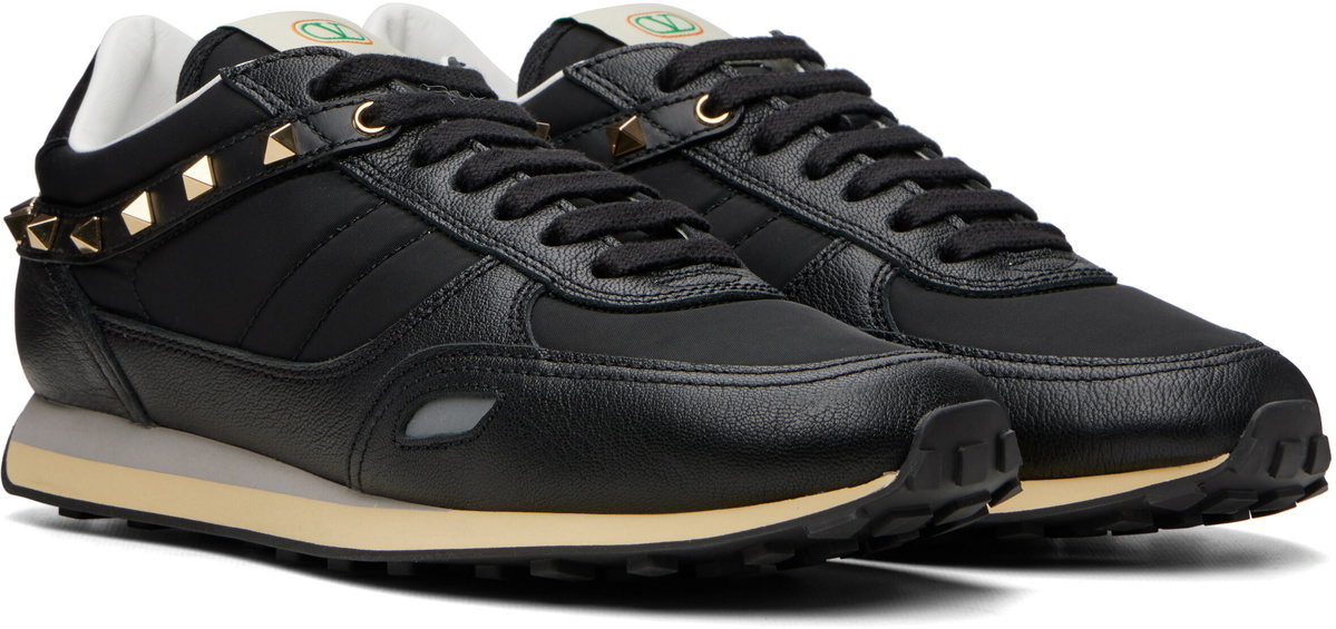 Valentino Garavani Black Stud Up Sneakers