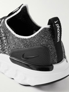 Nike Running - React Phantom Run 2 Rubber-Trimmed Flyknit and Flyknit Loft Running Sneakers - Black