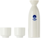BEAMS JAPAN White Sake Bottle & Cup Gift Set