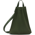 HOMME PLISSÉ ISSEY MIYAKE Green Drawstring Pleats Bag