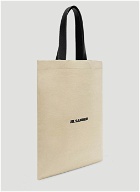 Flat Shopper Large Tote Bag in Cream