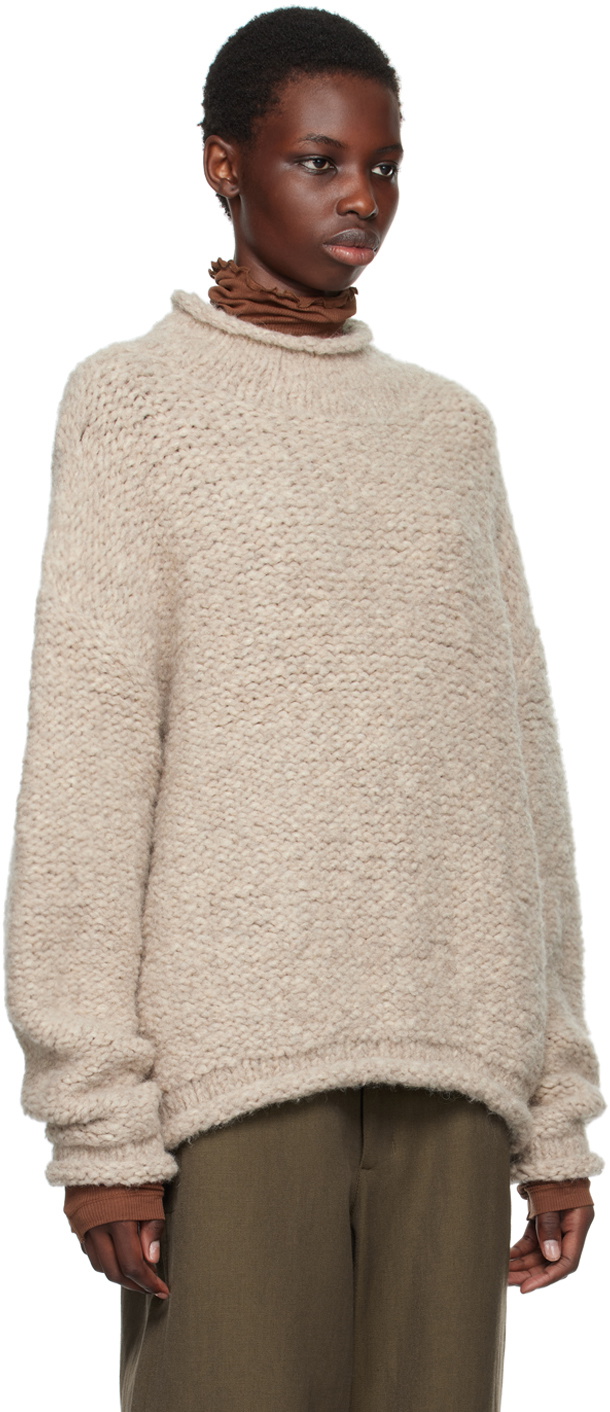 Lauren Manoogian Taupe Rollneck Sweater Lauren Manoogian