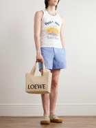 Loewe - Paula's Ibiza Logo-Embroidered Raffia Tote Bag