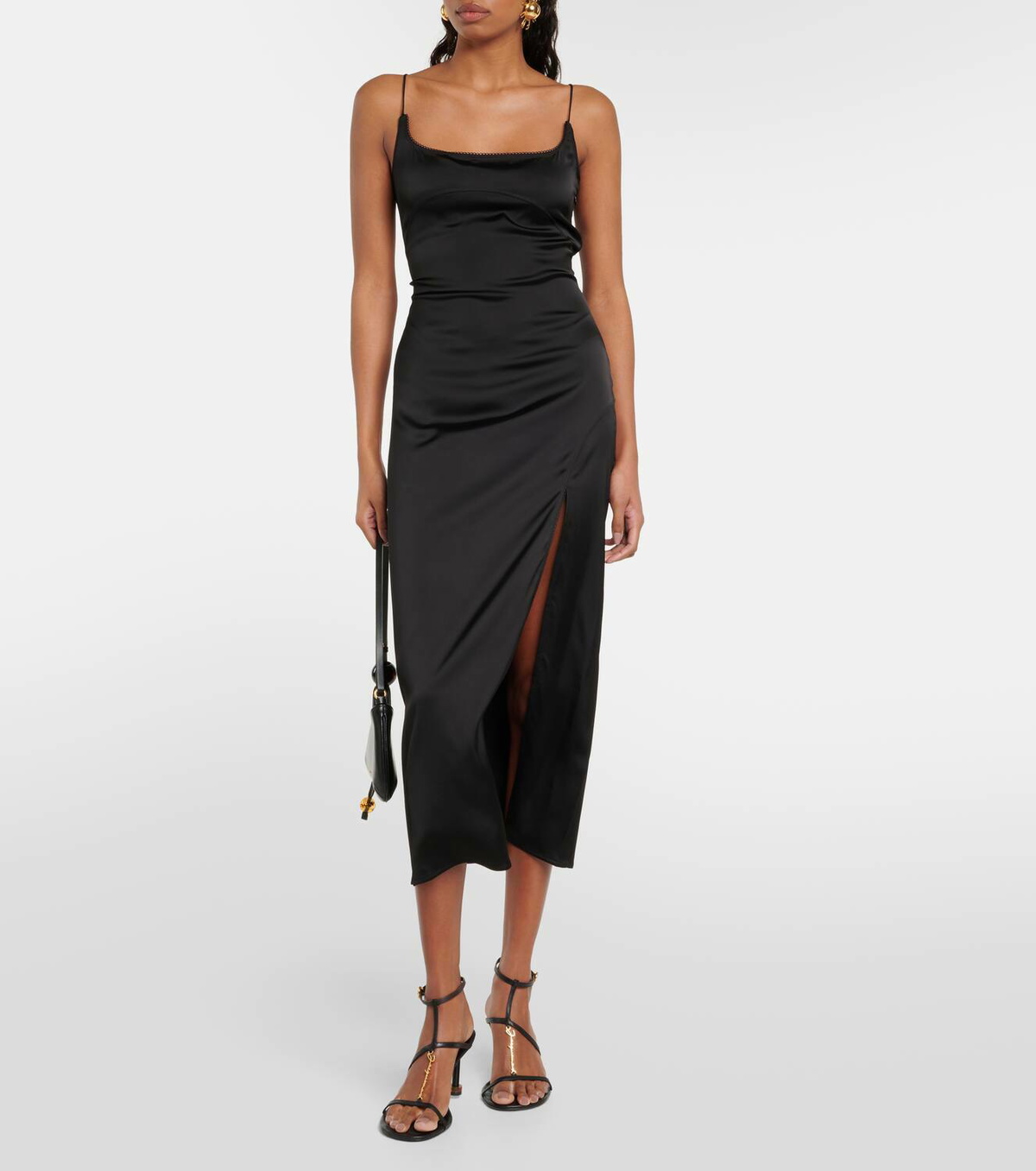 Jacquemus La Robe Notte satin midi dress Jacquemus