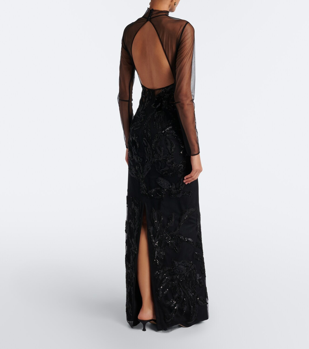 Costarellos Syndia embellished tulle gown
