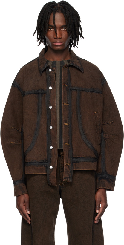 Photo: Eckhaus Latta Brown EL Redux Denim Jacket