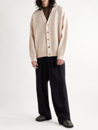 Acne Studios - Logo-Embroidered Wool and Cotton-Blend Cardigan - Neutrals