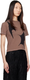 Collina Strada Brown Pierced T-shirt