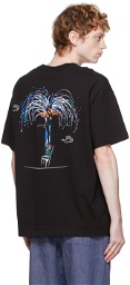 Brownstone Black Embroidered Cut & Sew Readymade T-Shirt