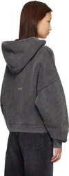 Acne Studios Gray Logo Patch Hoodie