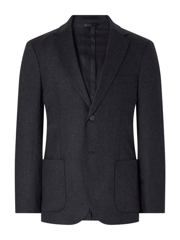 Photo: Sunspel - Wool and Cashmere-Blend Flannel Suit Jacket - Gray