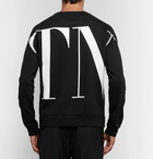 Valentino - Logo-Print Loopback Cotton-Blend Jersey Sweatshirt - Men - Black