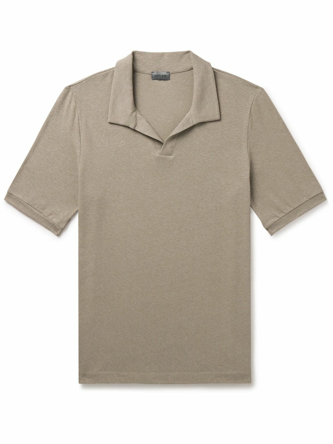 Photo: Hanro - Stretch Cotton and Linen-Blend Jersey Polo Shirt - Brown