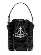 VIVIENNE WESTWOOD Daisy Saffiano Leather Bucket Bag