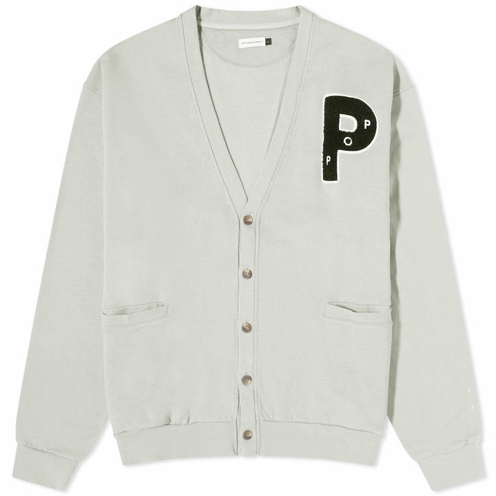 Photo: Pop Trading Company Men's Big P Cardigan in Drizzle