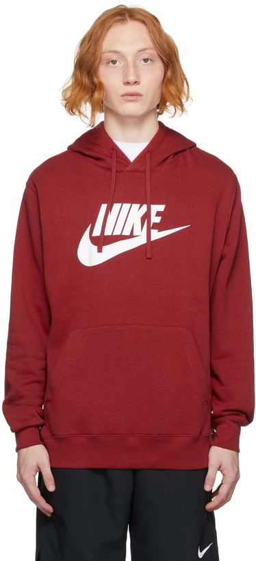 Photo: Nike Red Fleece Sportswear Club Hoodie