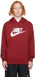 Nike Red Fleece Sportswear Club Hoodie