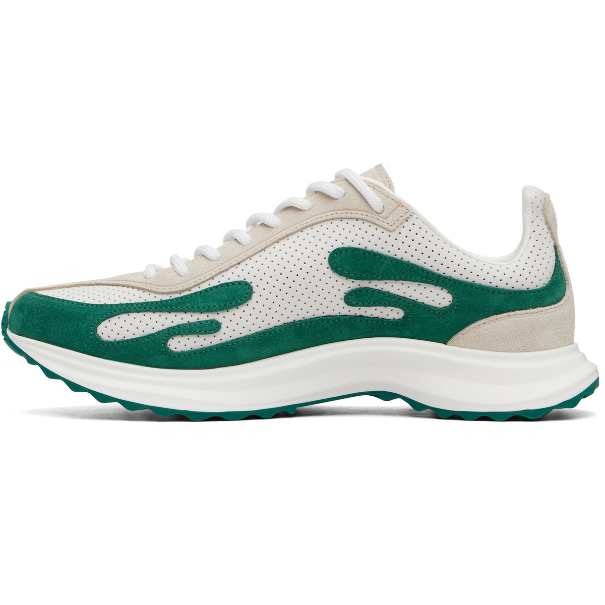 Casablanca White & Green Stade Sneakers