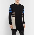 Rick Owens - Colour-Block Virgin Wool Sweater - Black