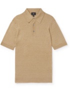 Dunhill - Slim-Fit Linen Polo Shirt - Brown