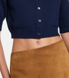 Miu Miu Logo cropped cotton cardigan