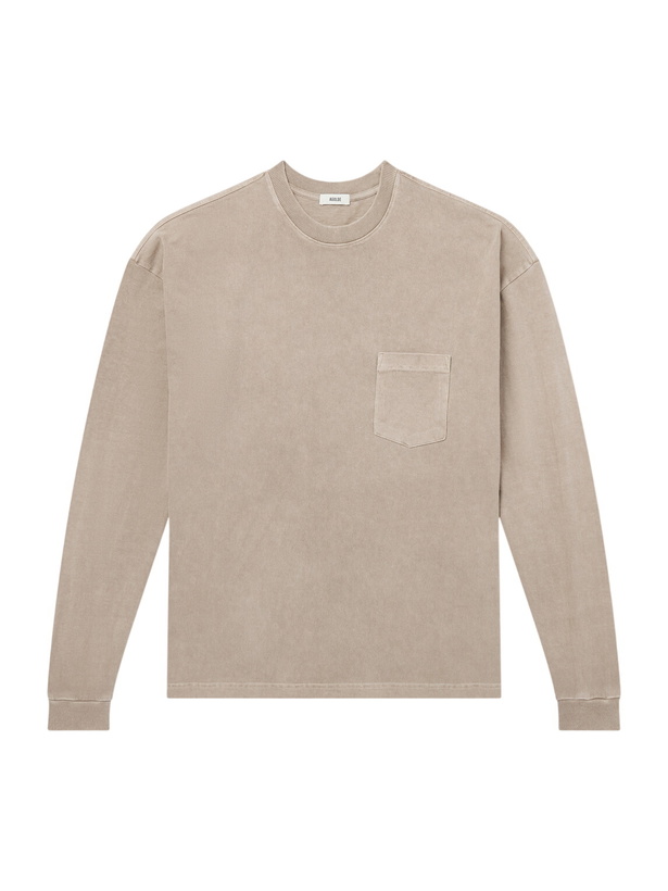 Photo: AGOLDE - Lucan Cotton-Jersey T-Shirt - Brown