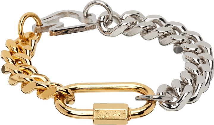 Photo: IN GOLD WE TRUST PARIS Gold & Silver Curb Chain Bracelet