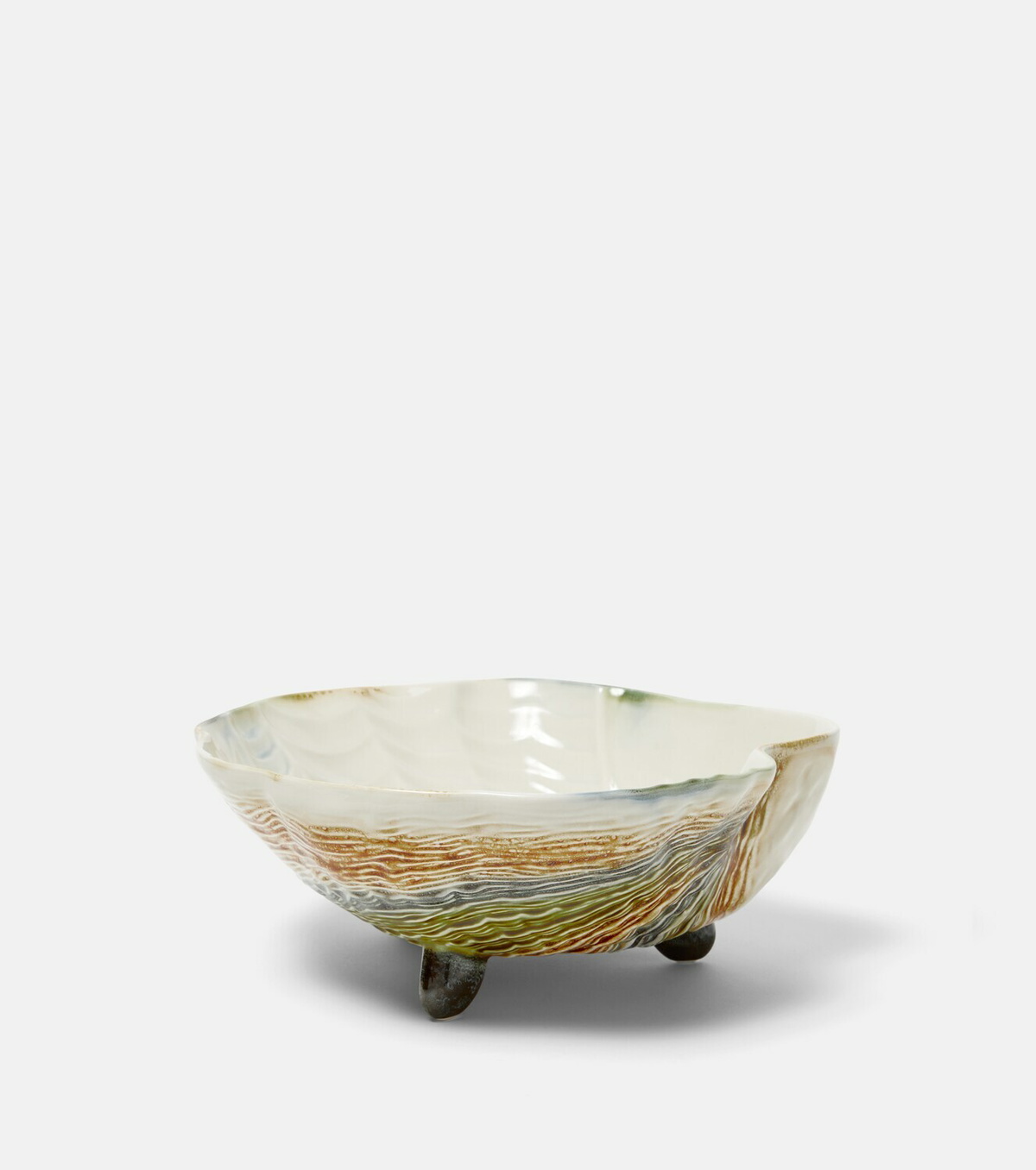 Bordallo Pinheiro Oyster & Scallops ceramic salad bowl