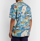 Go Barefoot - Land of Aloha Printed Cotton-Blend Shirt - Blue