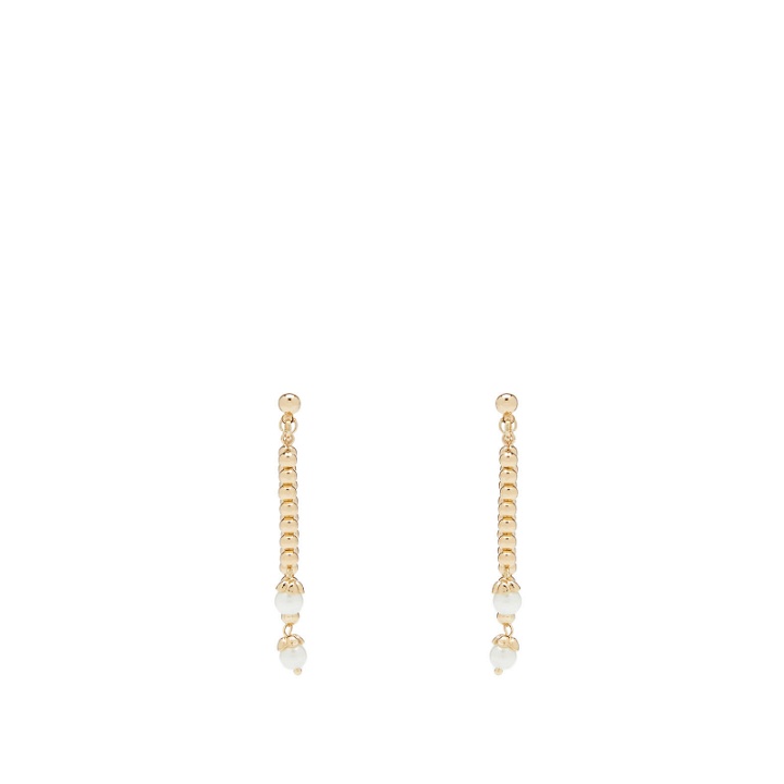 Photo: Shrimps Women's Gold Drop Earrings in Gold/Cream