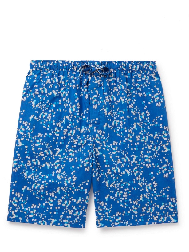 Photo: DEREK ROSE - Printed Cotton Pyjama Shorts - Blue