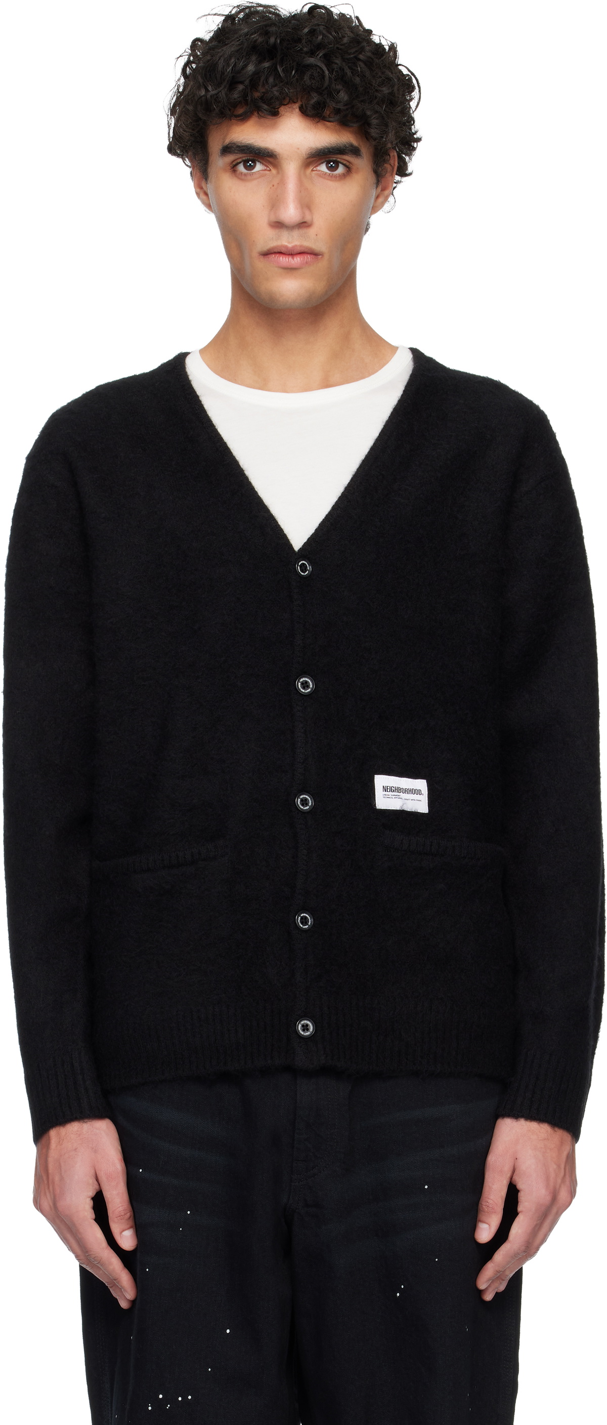 Neighborhood Black Mohair Cardigan Neighborhood