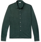 Caruso - Mélange Wool-Jersey Shirt - Green