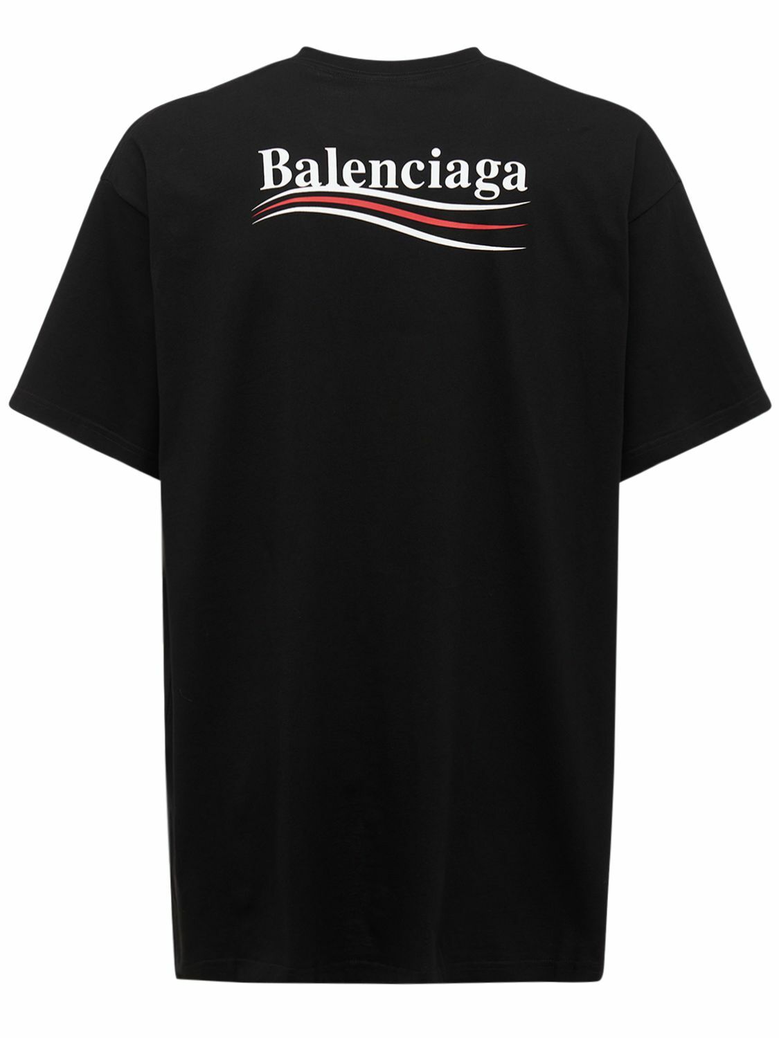 BALENCIAGA - Political Logo Crewneck T-shirt Balenciaga