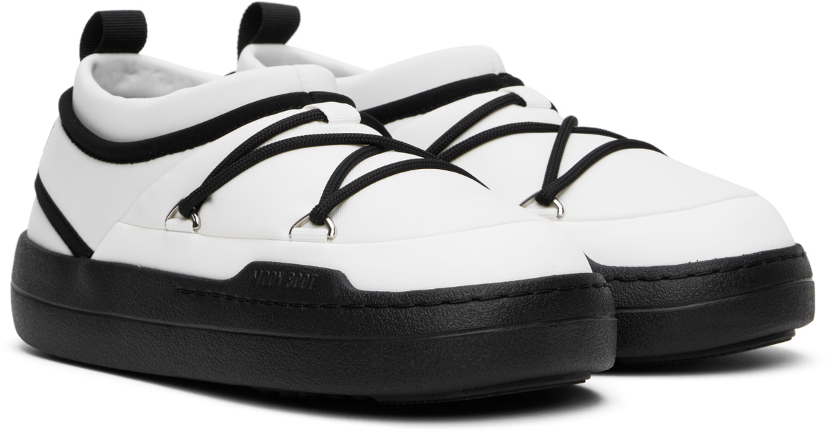 Moon Boot White & Black Park Icon Loafers