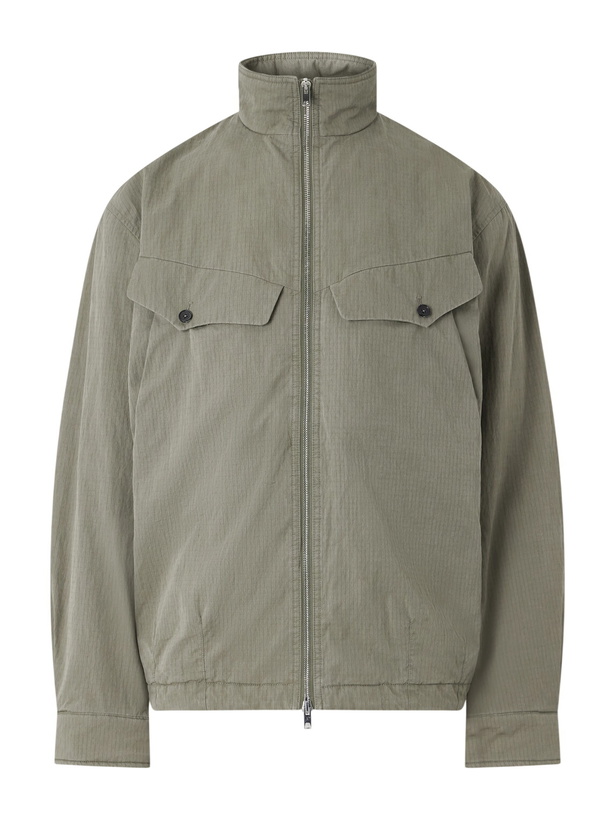 Photo: SECOND / LAYER - Vet Cotton-Blend Ripstop Jacket - Green