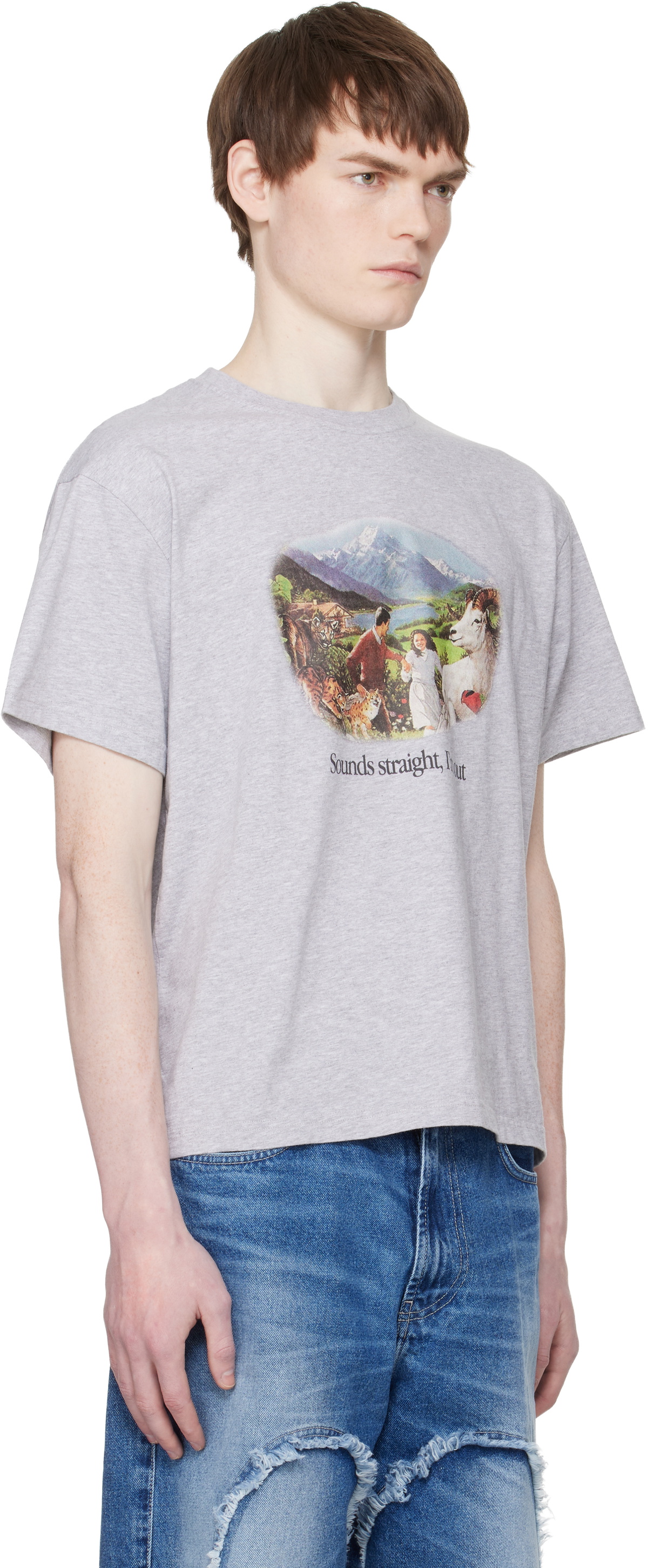 Carne Bollente Gray 'Sounds Straight, I'm Out' T-shirt