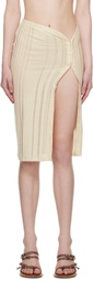 Jade Cropper Beige Hook-Eye Midi Skirt