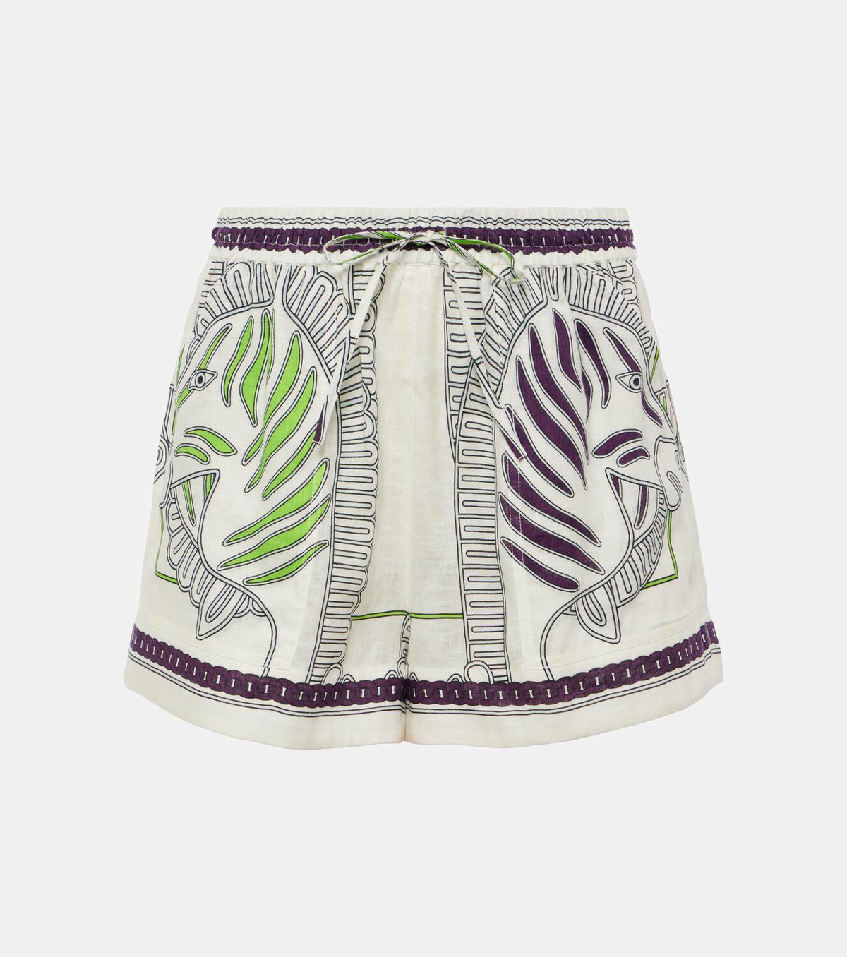 Tory Burch Printed linen shorts Tory Burch