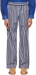 Sébline Black & Blue Stripe Pyjama Pants