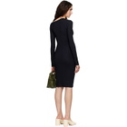 MM6 Maison Margiela Black Jersey Midi Dress